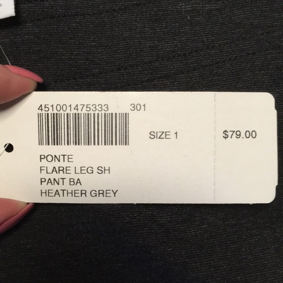 NWT Chico's Ponte Flare Leg Pants Heather Gray - Picture 6 of 7